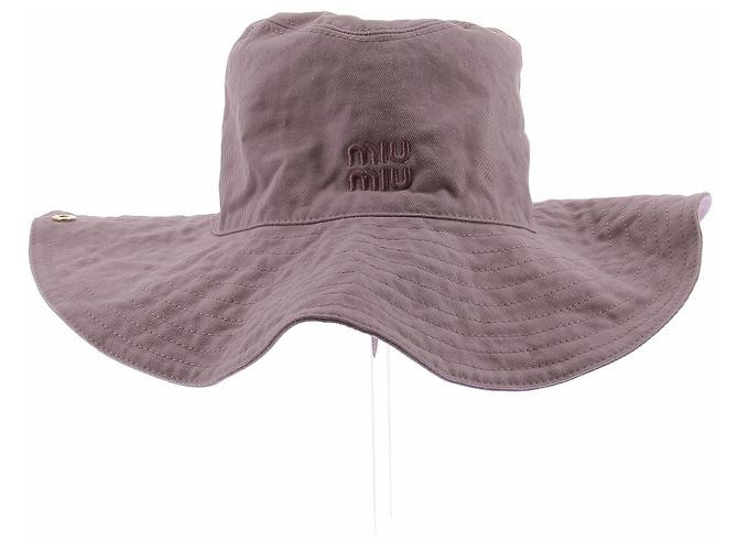 Sombrero Parma Miu Miu Rosa de Algodón