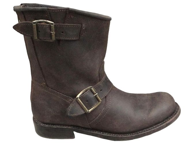 Autre Marque Primeboots Leder Stiefeletten Braun