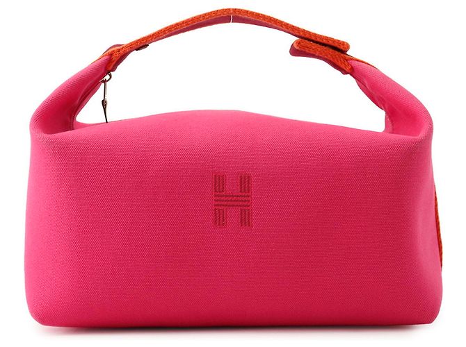 Hermès Hermes Kara Pink Canvas Handtasche Pouch