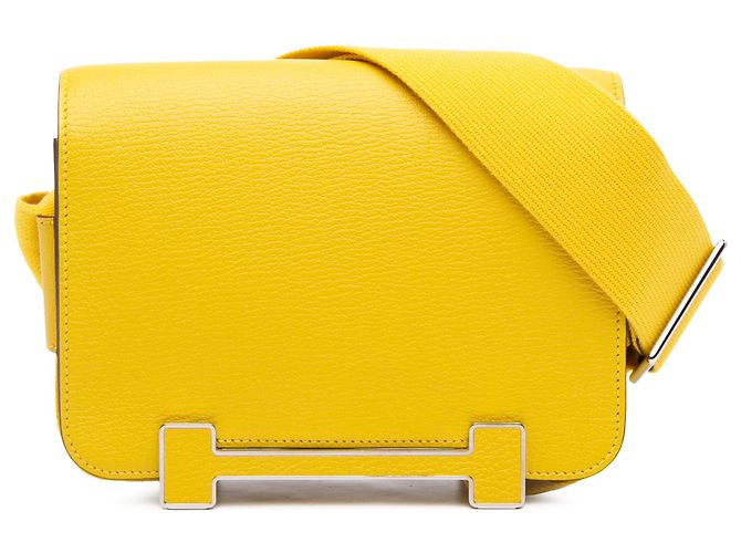 Hermès Geta en chevre Mysore jaune