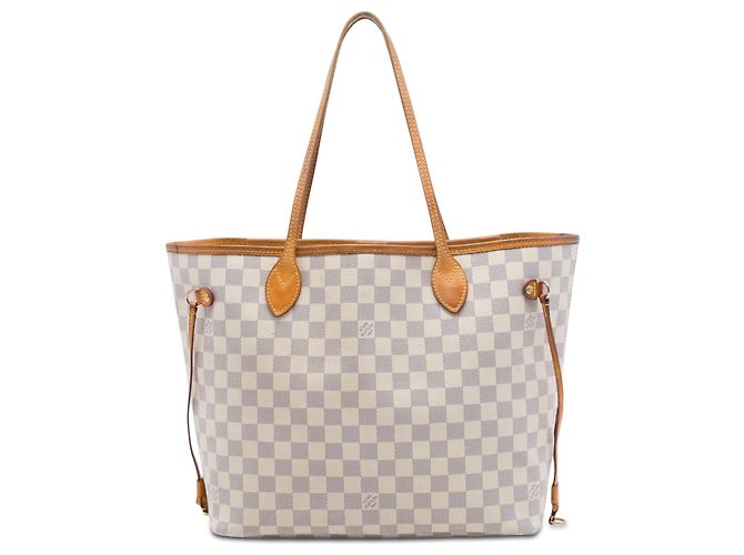 Louis Vuitton White Damier Azur Neverfull MM