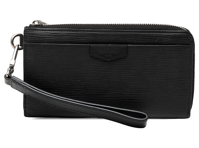 Louis Vuitton Black Epi Zippy Dragonne Long Wallet