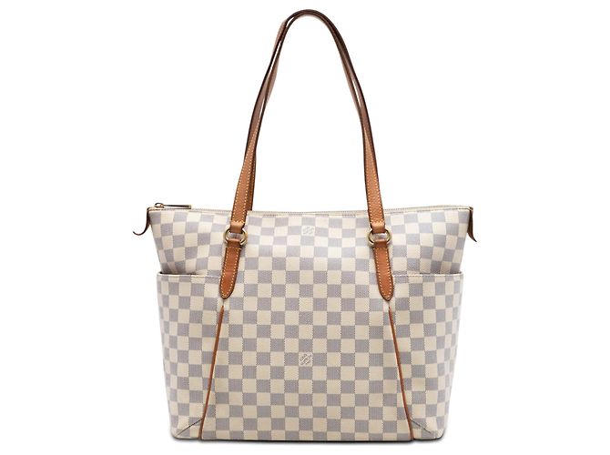 Louis Vuitton White Damier Azur Totally MM Branco