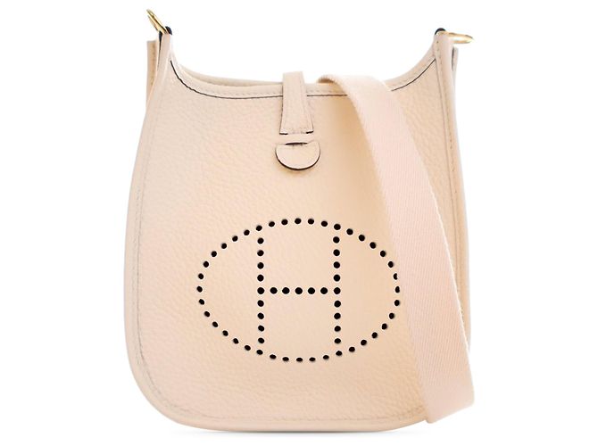 Hermès White Clemence Evelyne 16 Amazone Branco Cru
