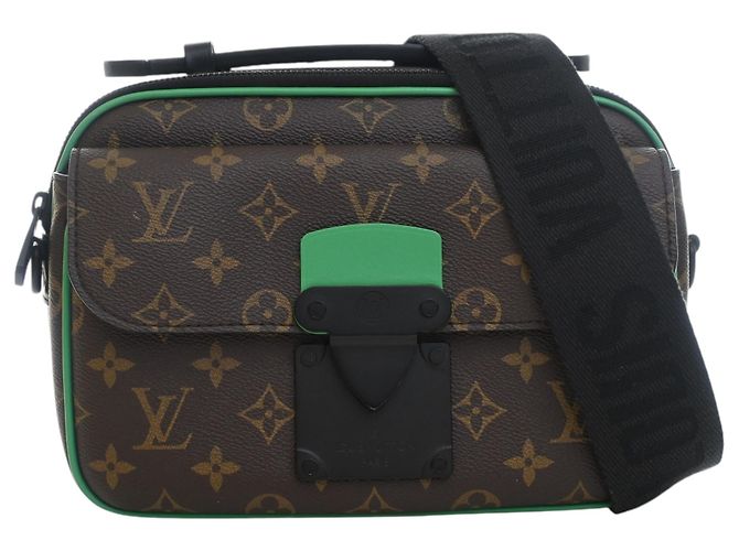 Sac Messenger Louis Vuitton Marron Monogram Macassar S Lock