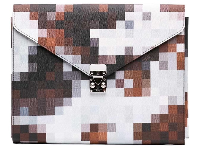 Louis Vuitton Marrom Damier Cowmooflage Mark Folder Castanho escuro