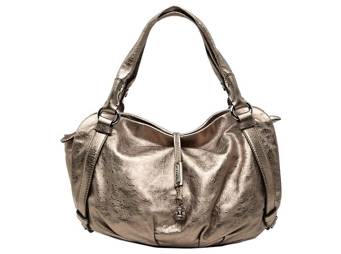 Céline Celine Hobo Bittersweet em pele de vitelo metálica dourada Dourado