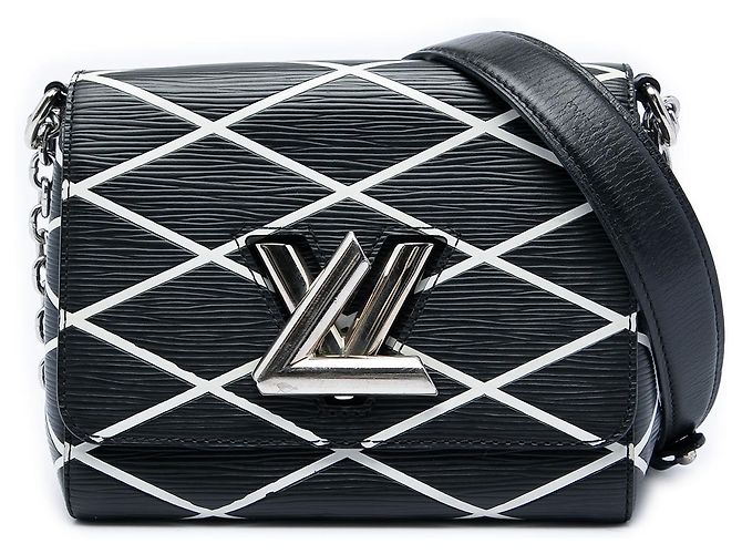 Louis Vuitton Black Epi Malletage Twist Noir