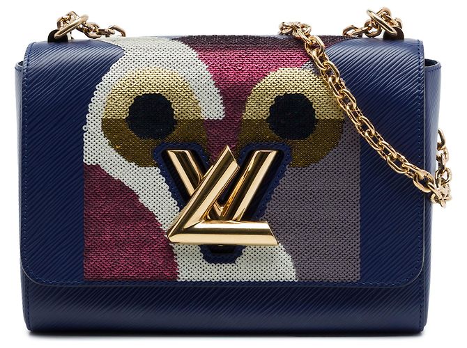 Louis Vuitton Blue Epi Owl Twist MM Bleu Bleu Marine