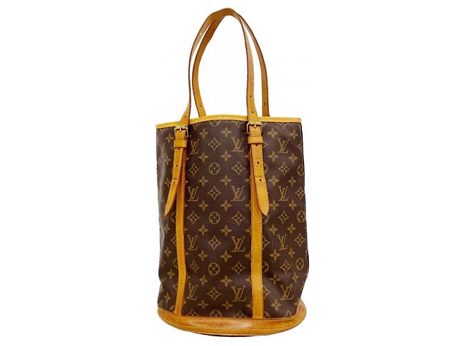 Borsa Tote Louis Vuitton Monogram Bucket GM Marrone