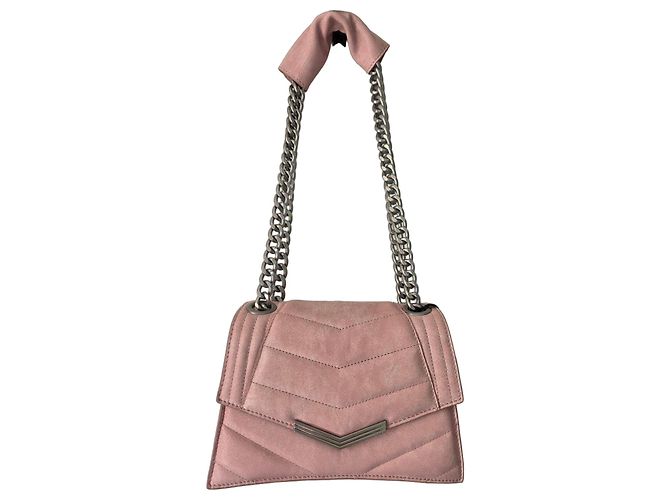 Bolso IKKS de cuero rosa Plata