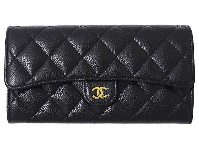 Timeless Cartera larga Matelassé Chanel Negro