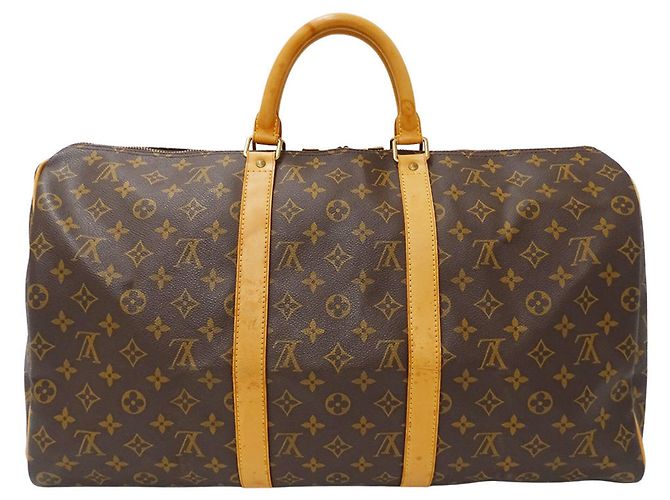 Keepall Bolsa Boston em Canvas Monogram Louis Vuitton Marrom