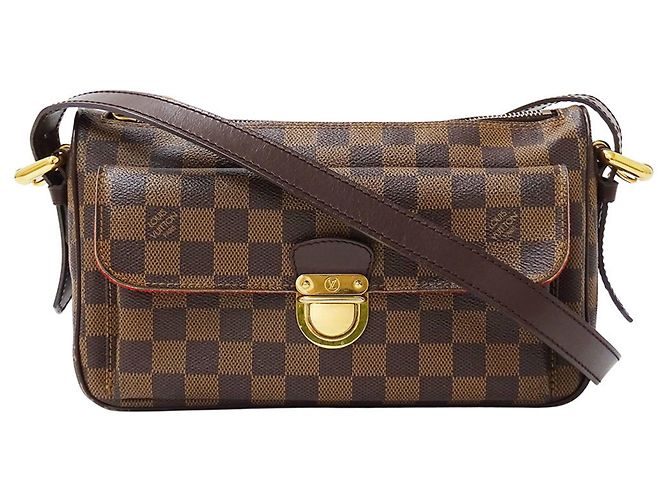 Bolsa de ombro Louis Vuitton em canvas Damier Marrom