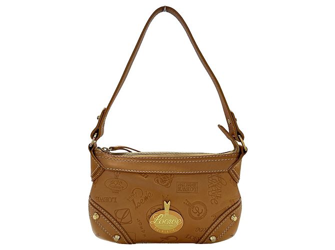Bolsa de mão em couro marrom Loewe