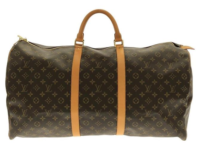 Sac Boston Louis Vuitton Monogram Keepall 60cm Marron Monogramme