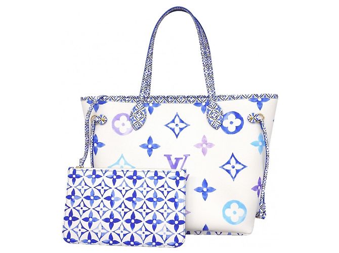 Borsa Tote Louis Vuitton LV by the Pool Neverfull MM Blu