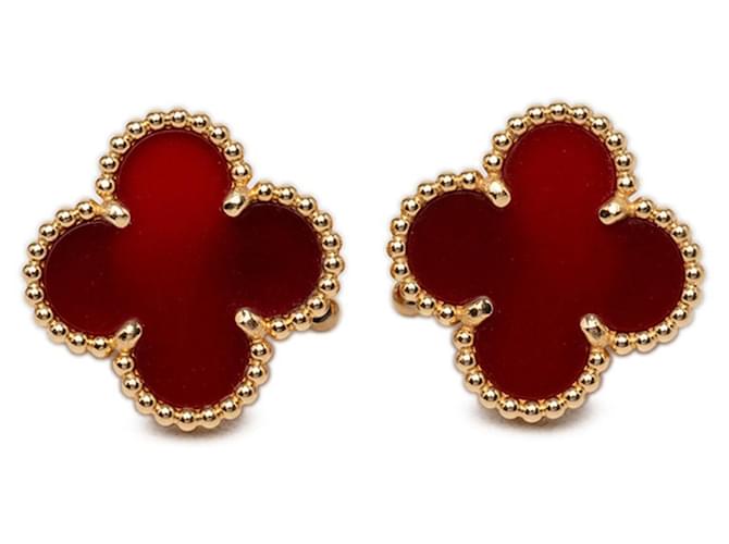 Van Cleef & Arpels Vintage Alhambra Clip Earrings Yellow 