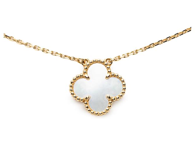 Collier pendentif Vintage Alhambra de Van Cleef & Arpels Doré 