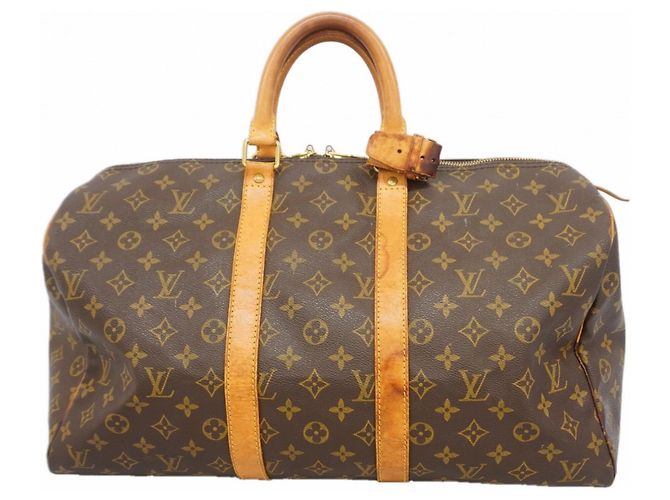 Bolsa Louis Vuitton Boston Monogram Keepall 45 Marrom