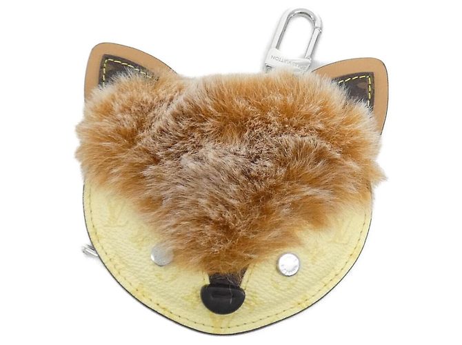 Louis Vuitton Monogram Accessorio Charm LV Fox M03407 Marrone Arancione
