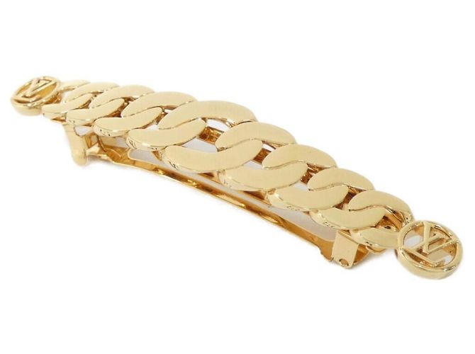 Louis Vuitton Accessoires Chev 2D Gold Barrette Golden