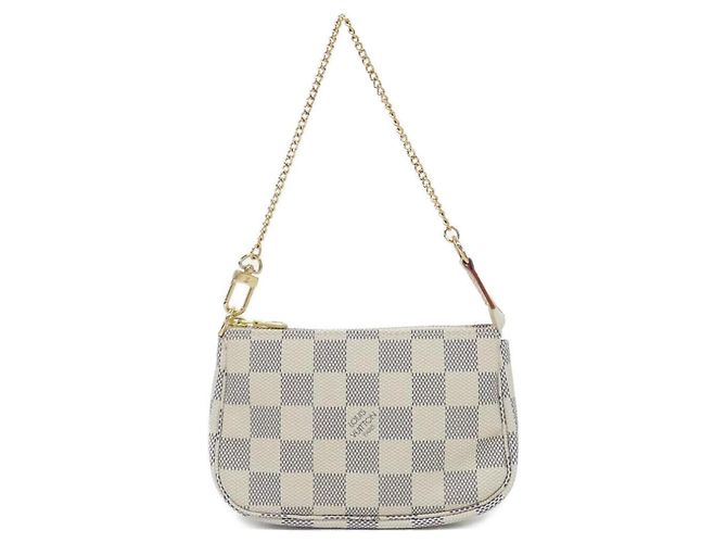 Louis Vuitton Damier Azur Mini Pochette Accessoires Blanc Bleu