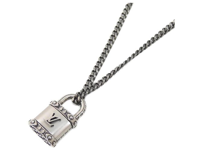 Colar Louis Vuitton LV Lock Prata