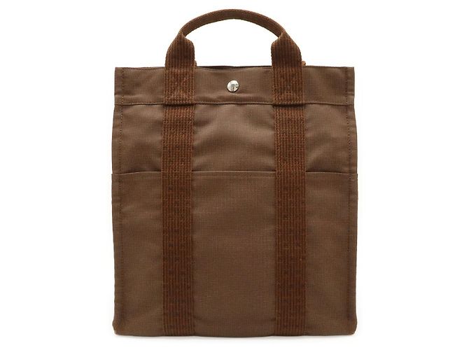Hermès Hermes Canvas Backpack Aile Line MM Brown