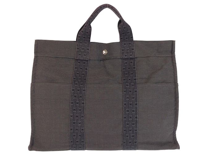 Hermès Bolsa Tote Hermes Herline MM Cinza