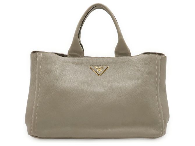 Prada Canapa Ledertote Bag Grau