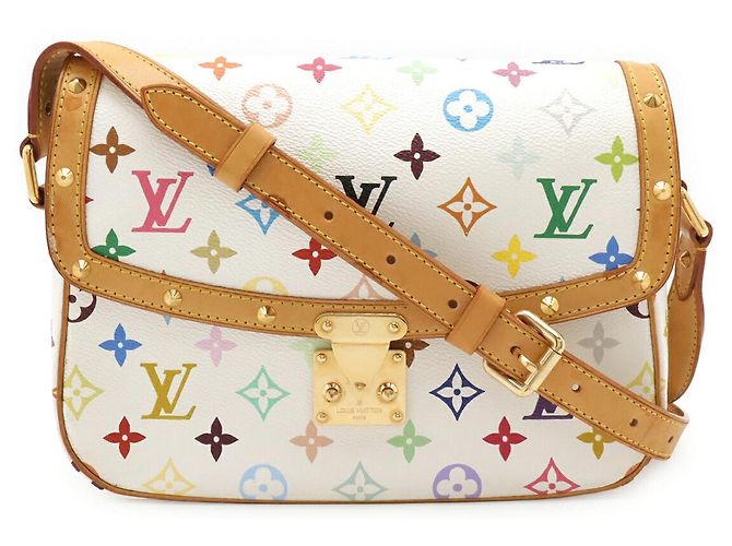 Bolsa de Ombro Louis Vuitton Monogram Sologne Branco