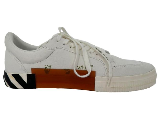 Off White Sneakers vulcanizzate Off-White in tela bianca Bianco Crudo