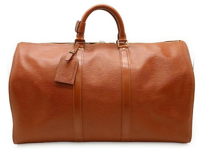 Bolsa Boston Louis Vuitton Epi Leather Keepall 50 Marrom