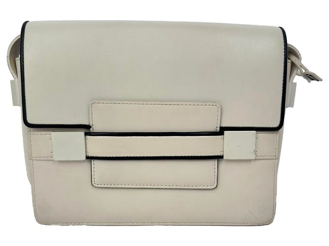 Bolsa transversal Delvaux Madame PM em couro branco Cru