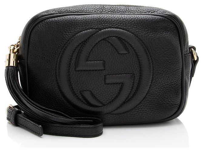 Borsa Soho Disco in pelle Gucci Nero