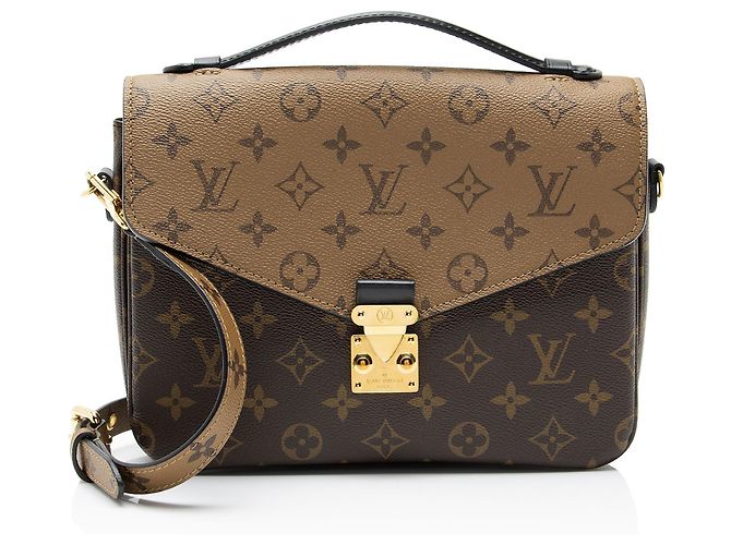 Borsa a Spalla Louis Vuitton Reverse Monogram Pochette Metis Marrone