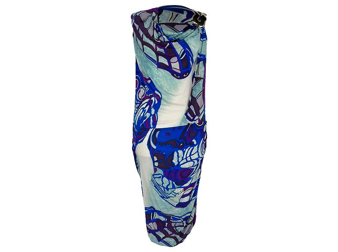 Abito midi stampato Emilio Pucci in viscosa multicolore