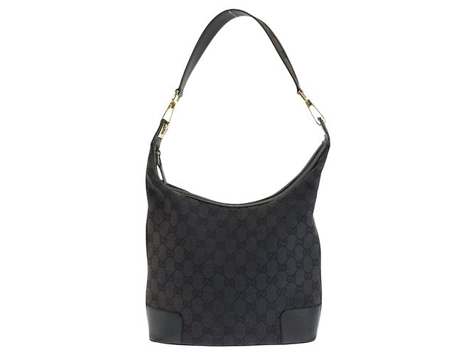 Borsa a tracolla Gucci GG Canvas e pelle Nero
