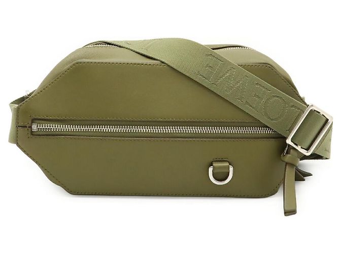 Borsa a tracolla convertibile in pelle Loewe Verde