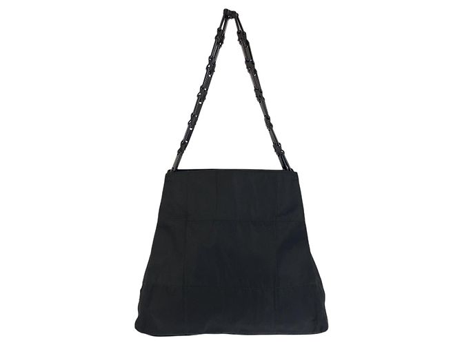 Bolsa de ombro em nylon Prada Tessuto com logotipo triangle Preto