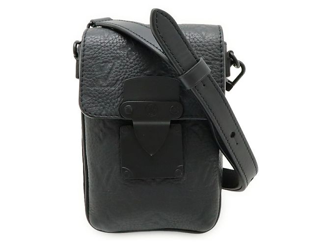 Borsa a tracolla portafoglio Louis Vuitton Monogram S Lock Vertical Nero