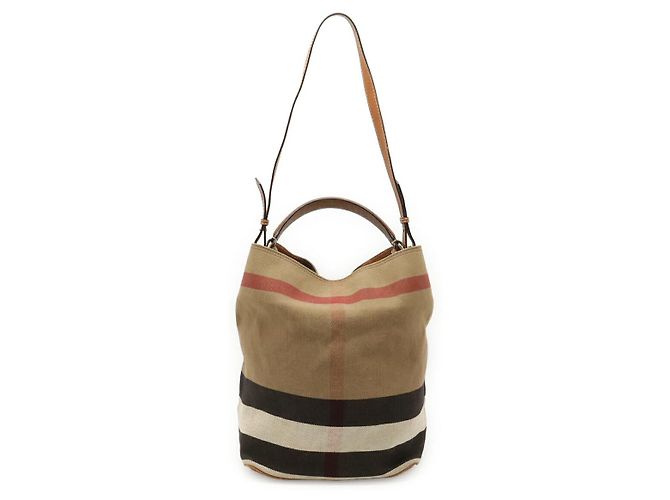 Borsa a tracolla Burberry Ashby Medium Hobo Nova Check Marrone