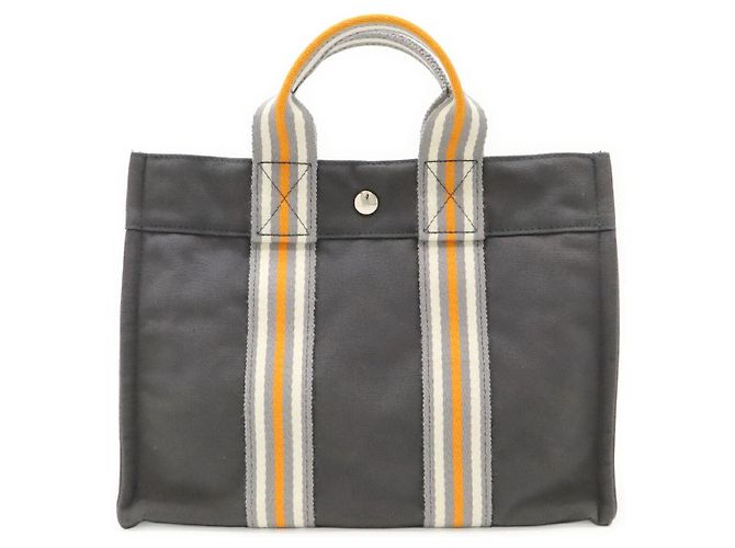 Hermès Hermes Canvas Tote Bag Grau