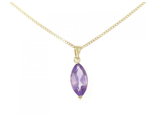 Autre Marque Amethyst-Halskette Au750 Lila