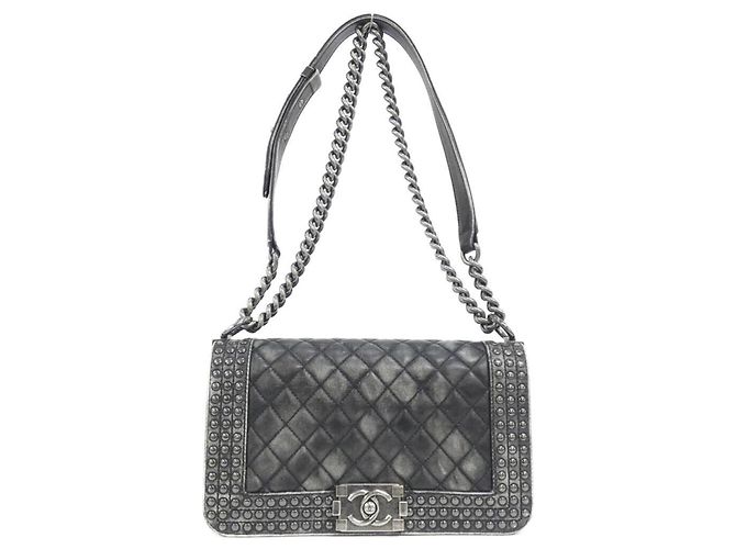 Borsa a Spalla Chanel Boy Line 92408 Nero