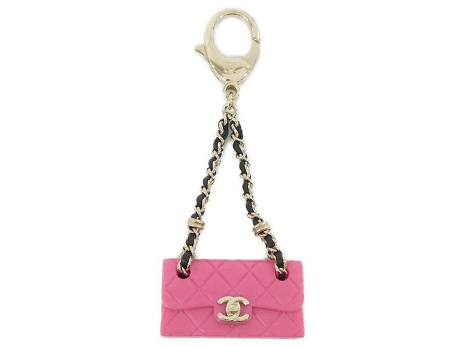 Chaveiro Chanel ABA121 Preto Rosa