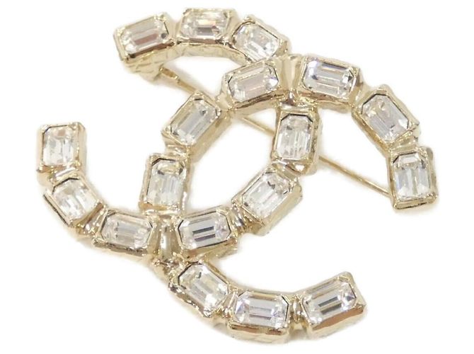 Spilla Chanel Oro e Cristallo D'oro