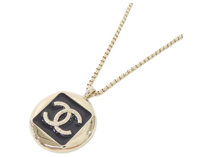 Collar Chanel ABG919 Negro Dorado
