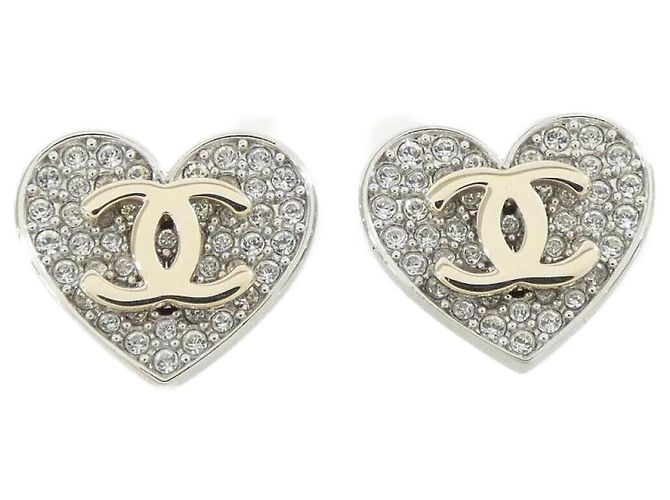 Pendientes Chanel ABH084 Gold Crystal Stud Dorado
